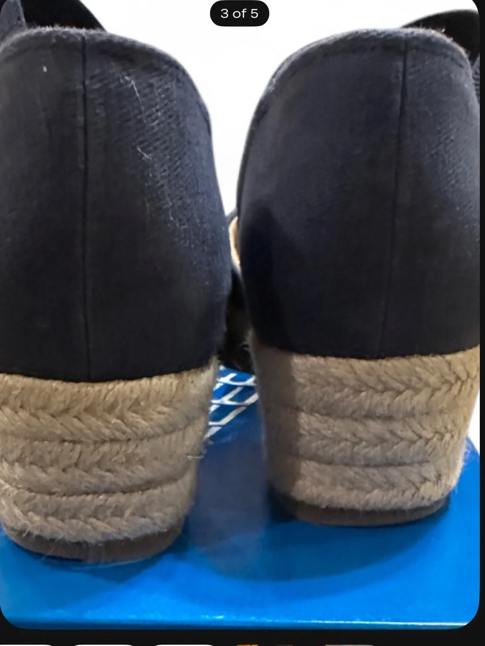 LifeStride navy espadrille wedge sandals 💙 8.5